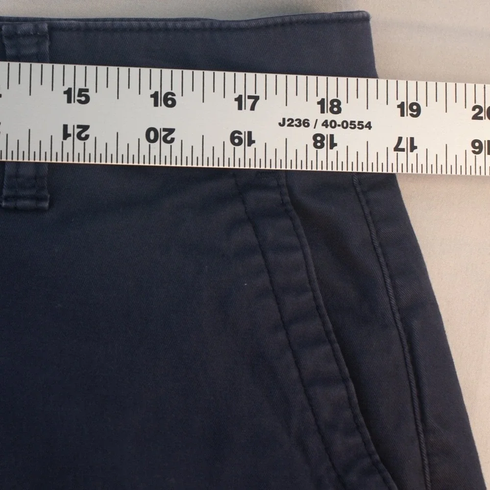 Gap‎ Mens Navy Blue Chino Shorts 9 Inch Inseam Stretch Cotton Size 16 Tall